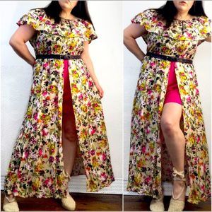 ASHLEY STEWART Maxi Dress with Mini Shorts Size 18